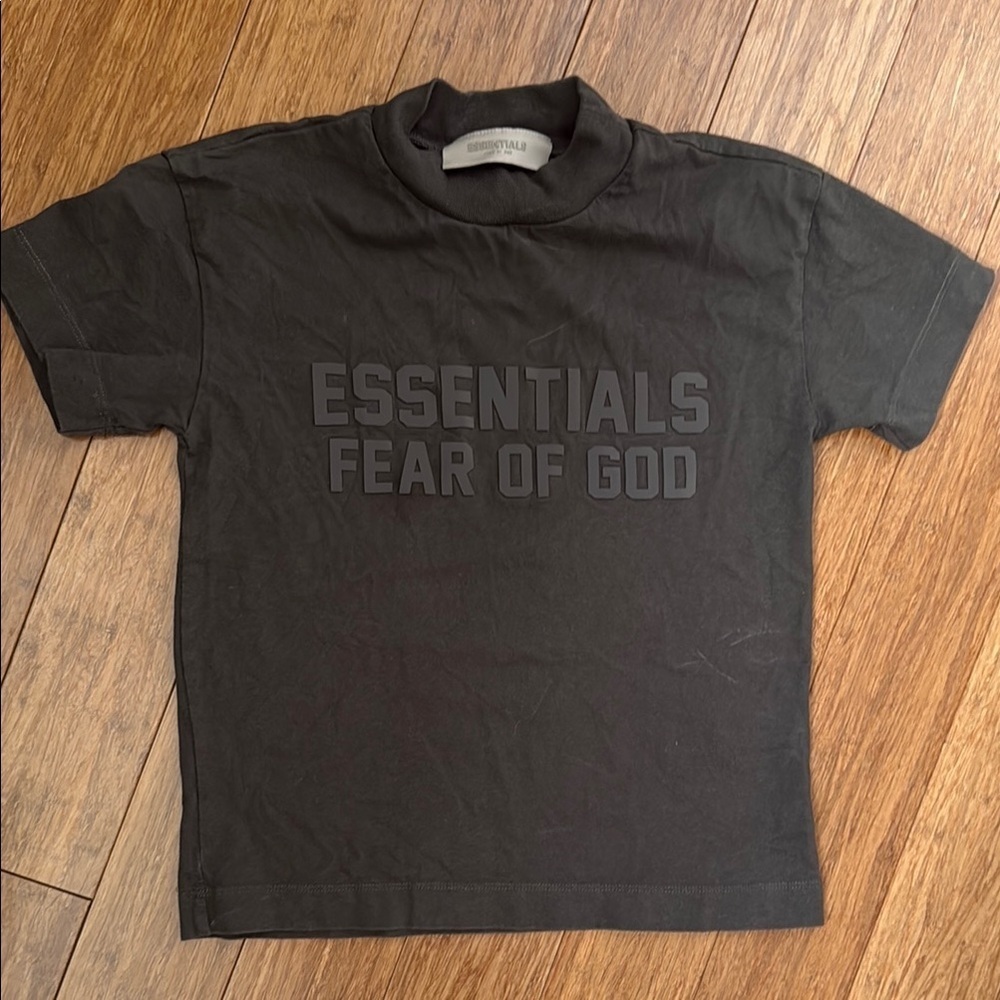 Essentials Brown Short Sleeve Youth Tee SZ 8